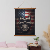 Amerikaanse Vlag Schedel Hangend Wandkleed (Slaapkamer)