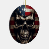Amerikaanse Vlag Schedel Keramisch Ornament (Rechts)