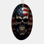 Amerikaanse Vlag Schedel Keramisch Ornament (Rechts)