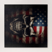 Amerikaanse Vlag Schedel Legpuzzel (Horizontaal)
