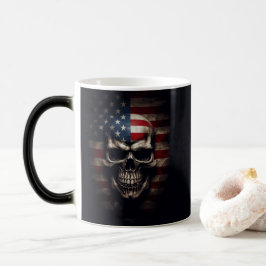 Amerikaanse Vlag Schedel Magische Mok
