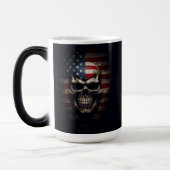 Amerikaanse Vlag Schedel Magische Mok (Links)