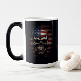 Amerikaanse Vlag Schedel Magische Mok