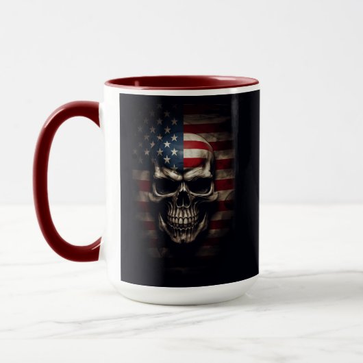 Amerikaanse Vlag Schedel Mok (Links)