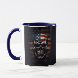 Amerikaanse Vlag Schedel Mok