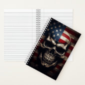 Amerikaanse Vlag Schedel Notitieboek (Binnen)