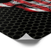 Amerikaanse vlag schedel op staal poster (Hoek)