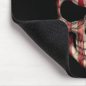 Amerikaanse vlag schedel op zwart muismat (Hoek)