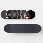 Amerikaanse Vlag Schedel  Persoonlijk Skateboard (Horizontaal)