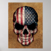 Amerikaanse vlag schedel poster (Voorkant)