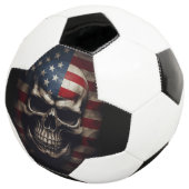 Amerikaanse Vlag Schedel Voetbal (Drie kwart)