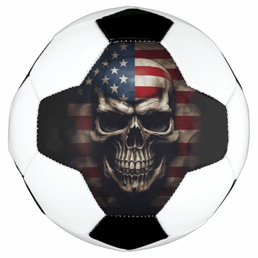 Amerikaanse Vlag Schedel Voetbal (Voorkant)