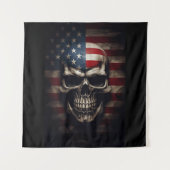Amerikaanse Vlag Schedel Wandkleed (Voorkant)