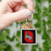Amerikaanse Vlag Schets Rode Sleutelhanger (Hand)
