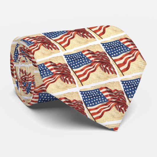 Amerikaanse vlag schilderen Stropdas (Opgerold)