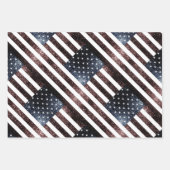 Amerikaanse vlag  schittert glitterpatroon inpakpapier vel (Voorkant 2)