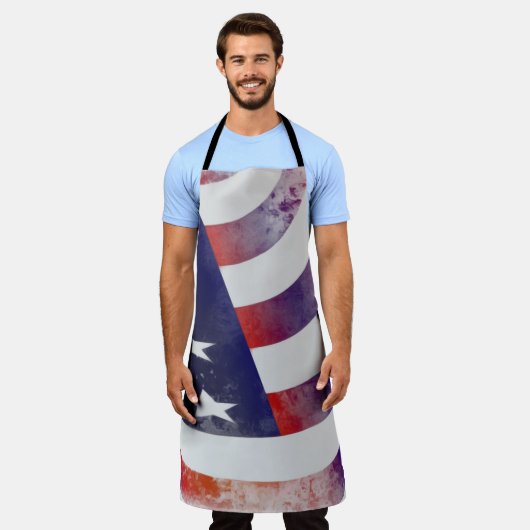 Amerikaanse vlag schort (Gedragen)