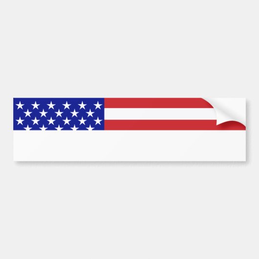 Amerikaanse vlag - Schrijf uw eigen tekst Bumpersticker (Voorkant)