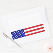 Amerikaanse vlag - Schrijf uw eigen tekst Rechthoekige Sticker (Envelop)