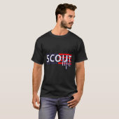 Amerikaanse vlag scout leven t-shirt (Voorkant volledig)