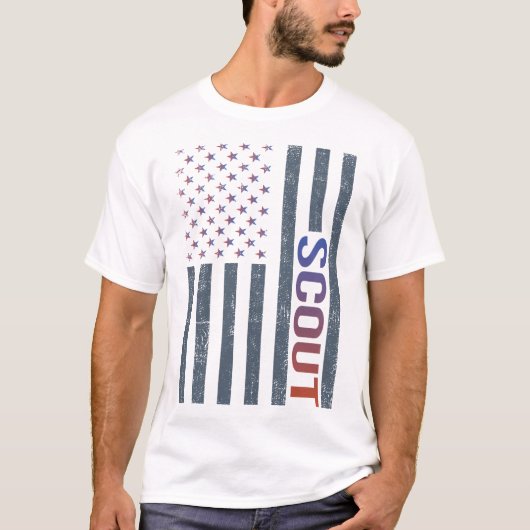 Amerikaanse vlag - Scout T-shirt (Voorkant)