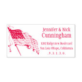  Amerikaanse vlag SelfInk Return-adresstempel Zelfinktende Stempel (Design)