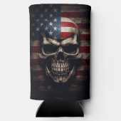Amerikaanse vlag seltzer blikjeskoeler (Achterkant)