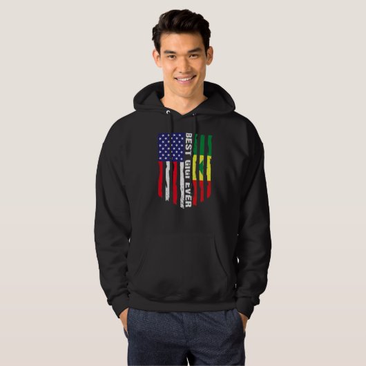 Amerikaanse vlag & Senegal vlag beste Gigi ooit fa Hoodie (Voorkant volledig)