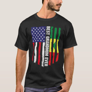 Amerikaanse vlag & Senegal vlag beste oma ooit Fa T-shirt