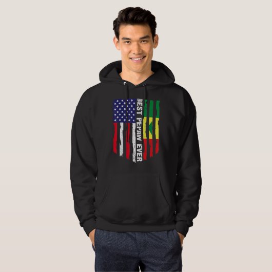 Amerikaanse vlag & Senegal vlag beste Pepaw ooit f Hoodie (Voorkant volledig)