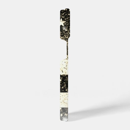 Amerikaanse vlag Sepia gold America faux spargel J iPhone Hoesje (Rechterkant)