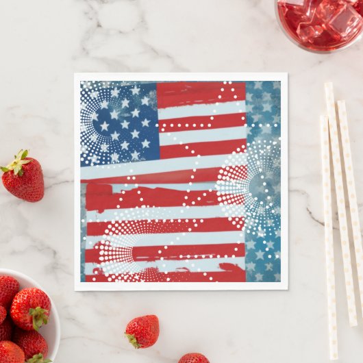 Amerikaanse vlag servet (Insitu)