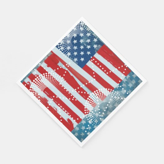 Amerikaanse vlag servet (Hoek)