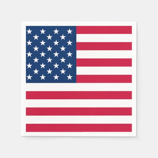 Amerikaanse vlag servetten - Patriottisch (Voorkant)