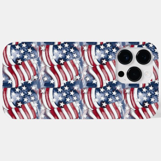 Amerikaanse vlag set Case-Mate iPhone case (Achterkant (horizontaal))