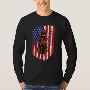 Amerikaanse vlag Setter Irish Verenigde Staten T-shirt