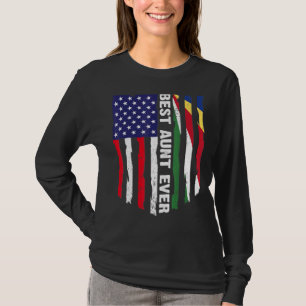 Amerikaanse vlag & Seychellen vlag beste tante ooi T-shirt