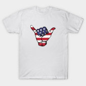 Amerikaanse vlag Shaka T-shirt