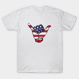 Amerikaanse vlag Shaka T-shirt