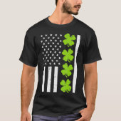 Amerikaanse vlag Shamrock Clover St Patricks Day T-shirt (Voorkant)