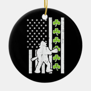 Amerikaanse vlag Shamrock Firefighter St Patricks  Keramisch Ornament