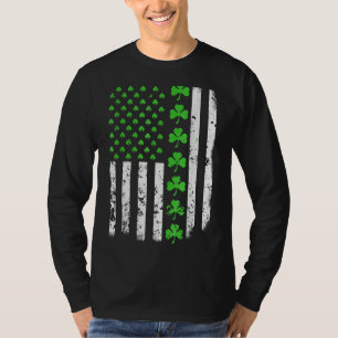 Amerikaanse vlag Shamrock Green Clover me T-shirt