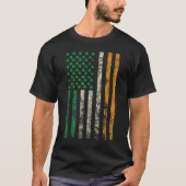 Amerikaanse vlag Shamrock Irish Flags Mannen Wom T-shirt (Voorkant)