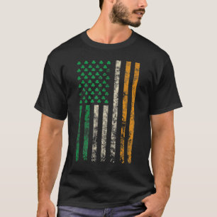 Amerikaanse vlag Shamrock Irish Flags Mannen Wom T-shirt