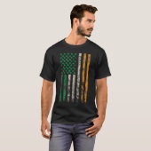 Amerikaanse vlag Shamrock Irish Flags Mannen Wom T-shirt (Voorkant volledig)