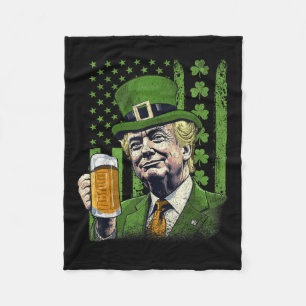 Amerikaanse vlag Shamrocks Ierse Trump St Patrick' Fleece Deken