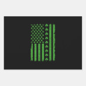 Amerikaanse vlag Shamrocks St Patricks dag Inpakpapier Vel (Voorkant)