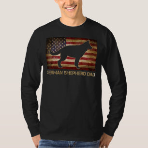 -Amerikaanse vlag Shepherd Dad T-shirt