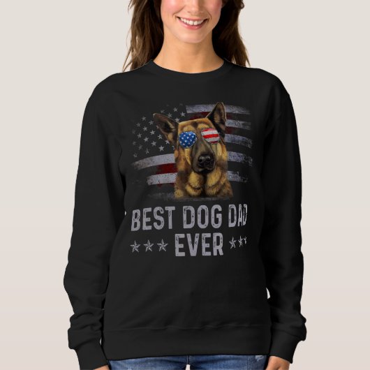 -Amerikaanse vlag Shepherd Dad Trui (Voorkant)