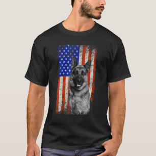Amerikaanse vlag: Shepherd Dog Dad mapapuppy Pa T-shirt